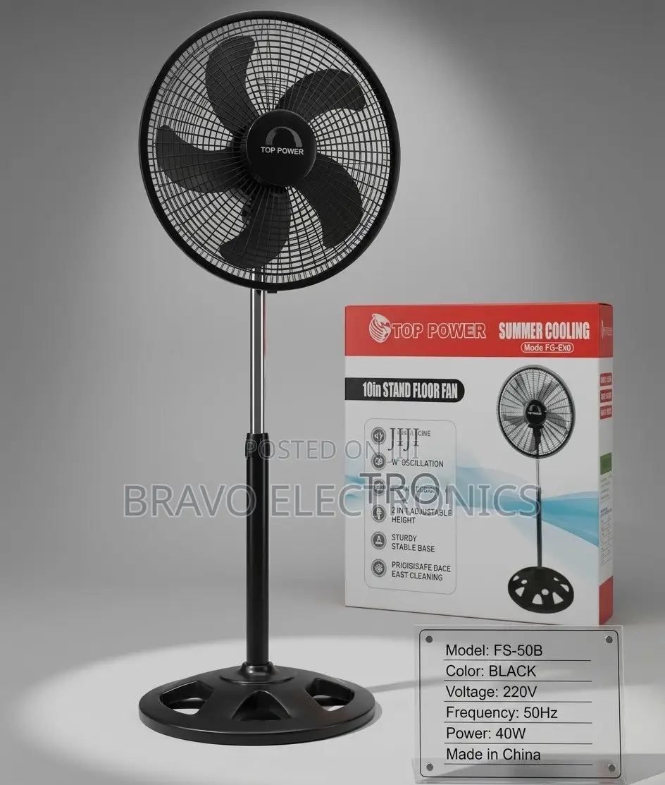 TOP POWER 18" STAND FAN - Smart Air Cooler for Your Home and Office