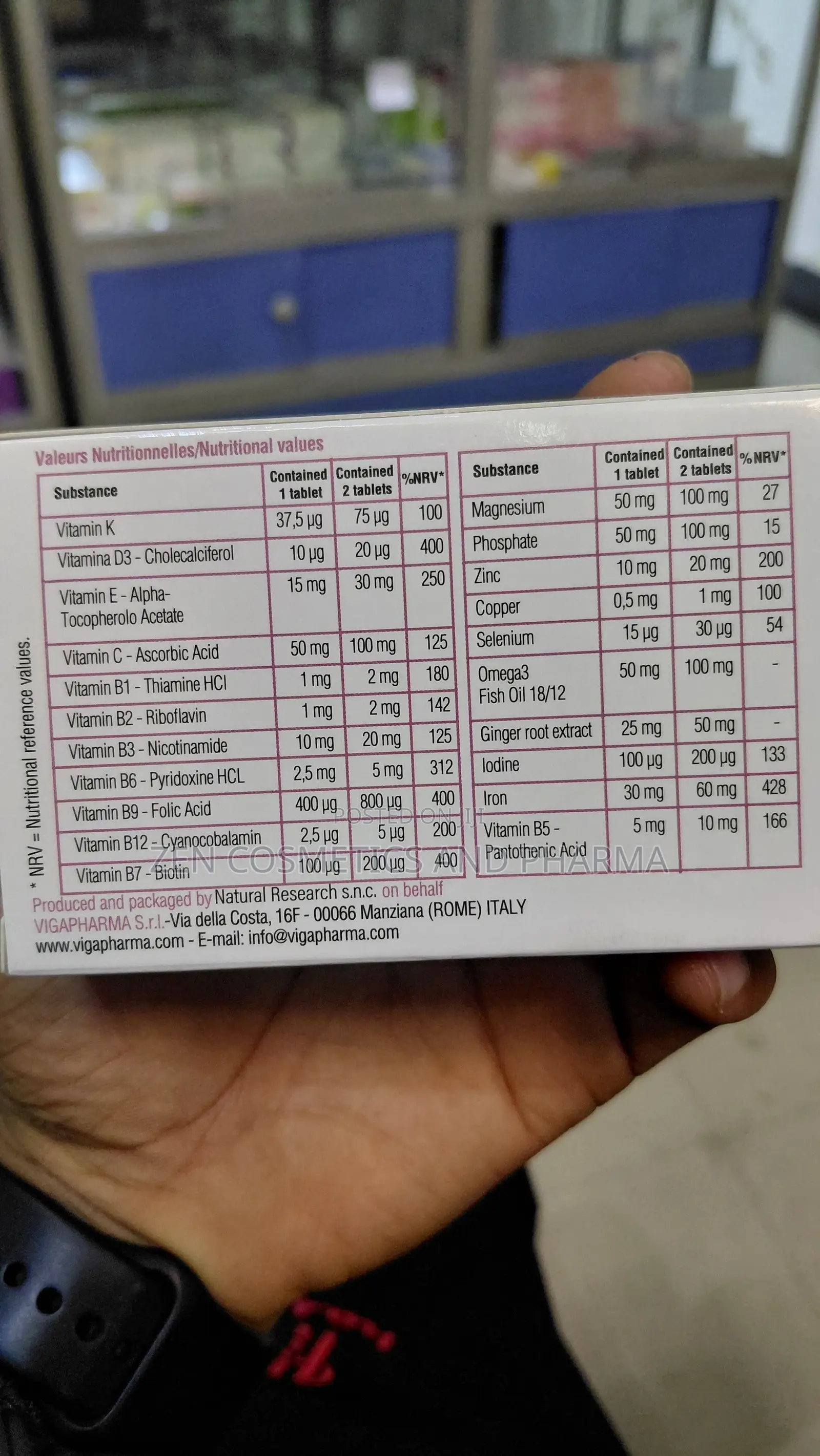 Promam-1 Vitamins + Minerals + Omega 3 From Italy