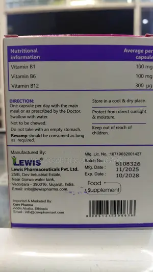 Revamp Vitamin B Complex Capsules for Nerve Health