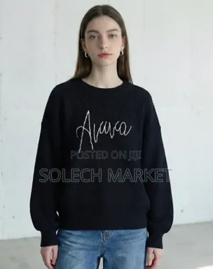 Black Anine Bing Embroidered Kendrick Sweater.