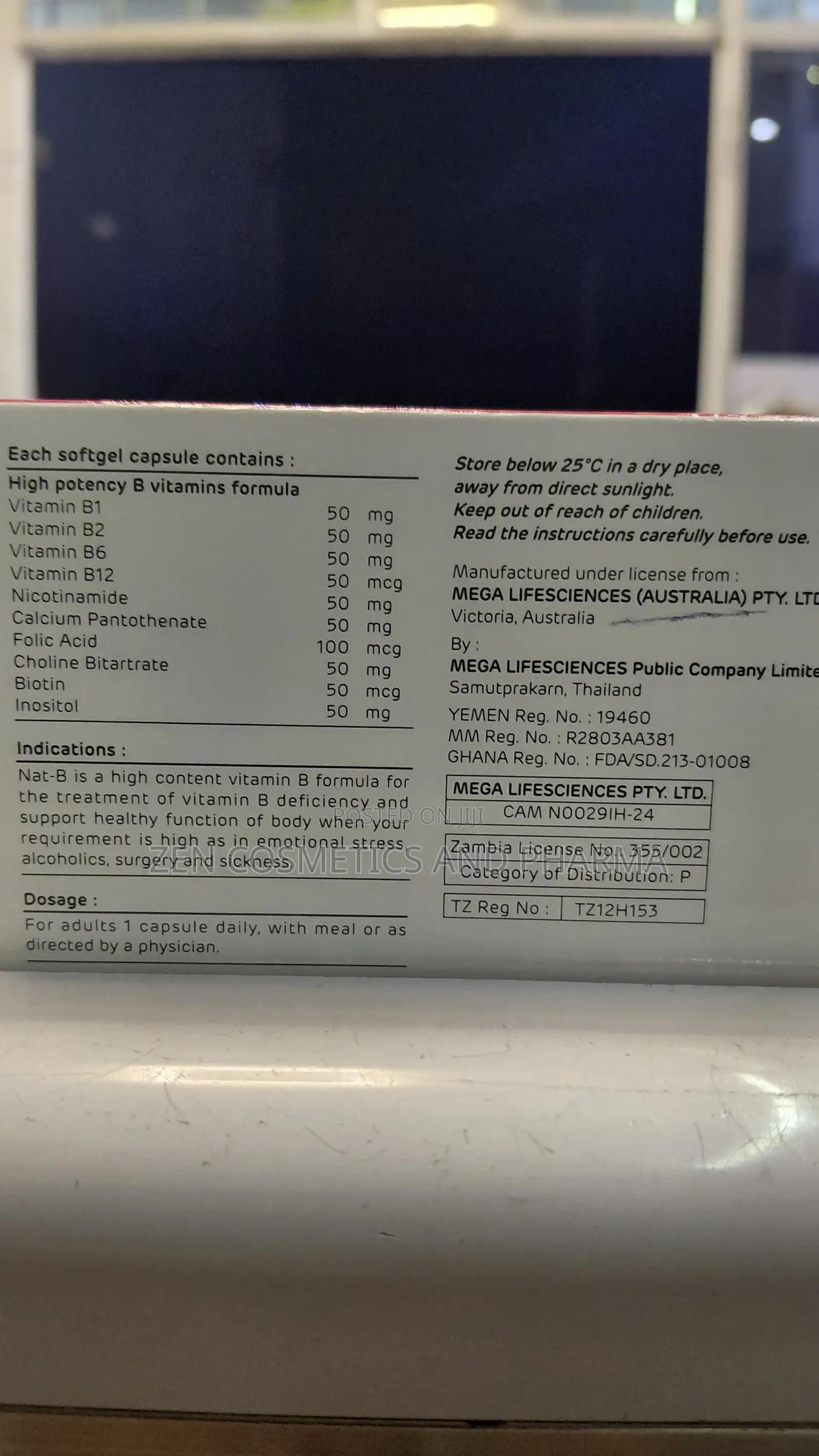 NAT B High Potency B Vitamins Softgel Capsules