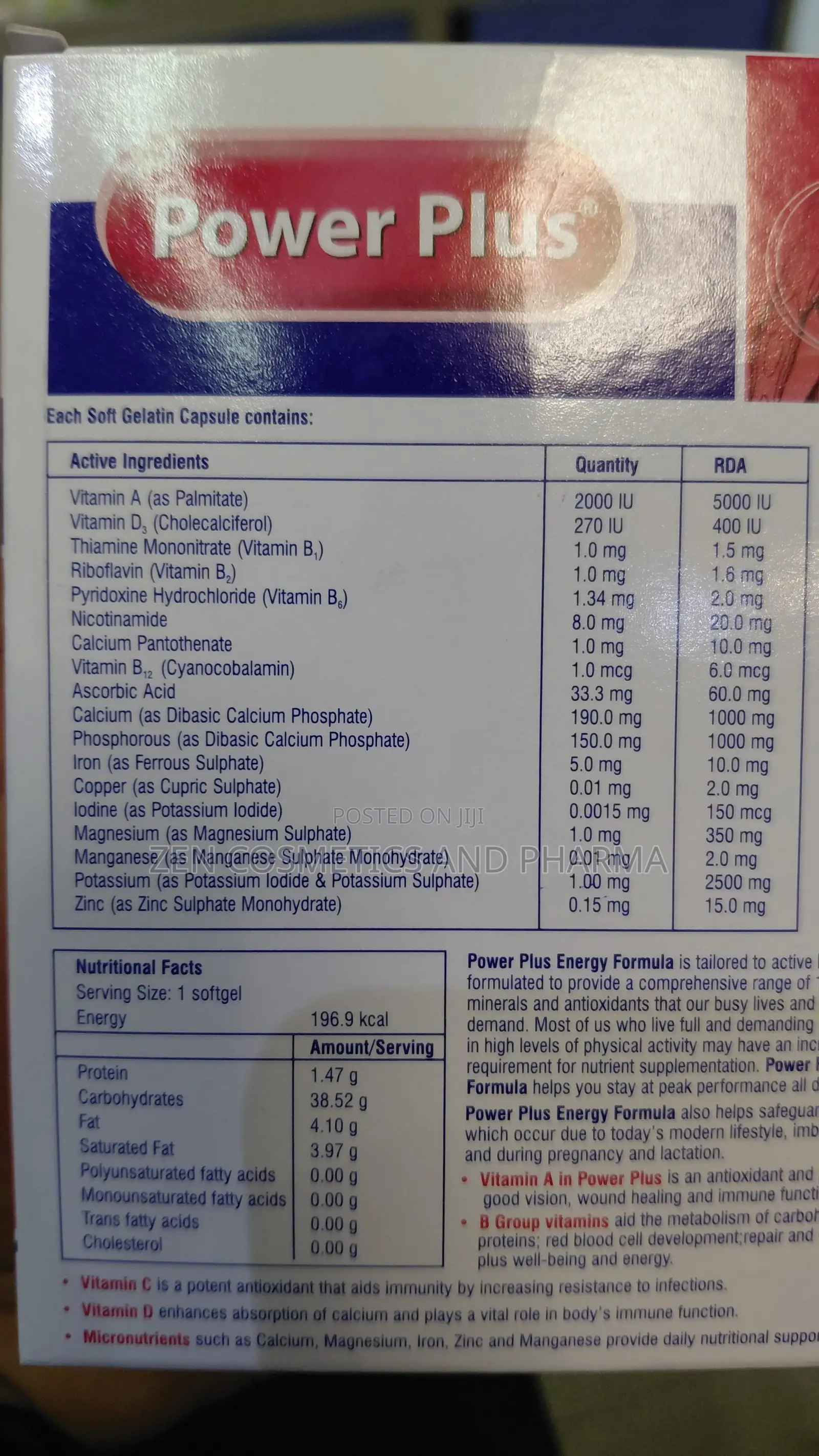 Power Plus Energy Multivitamin and Mineral Formula
