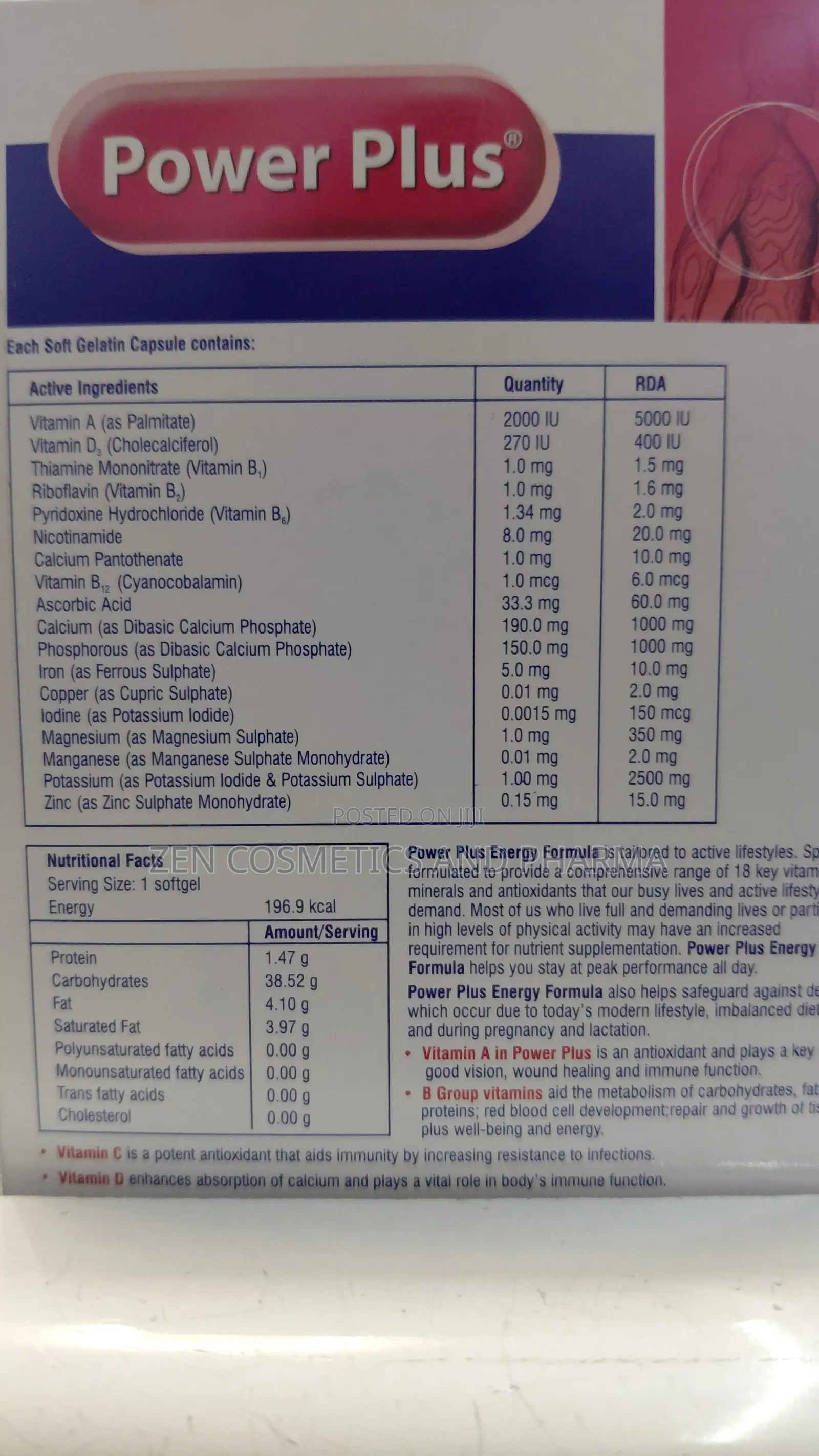 Power Plus Energy Multivitamin and Mineral Formula
