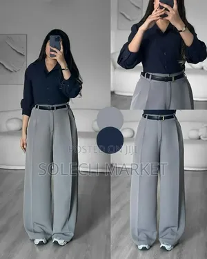 Zara Brown Wide-Leg Pants