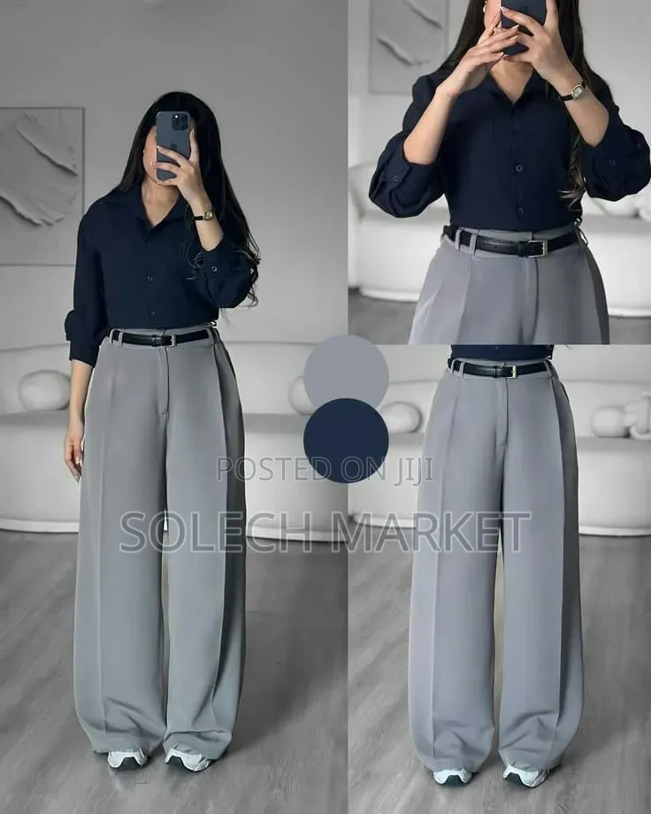 Zara Brown Wide-Leg Pants
