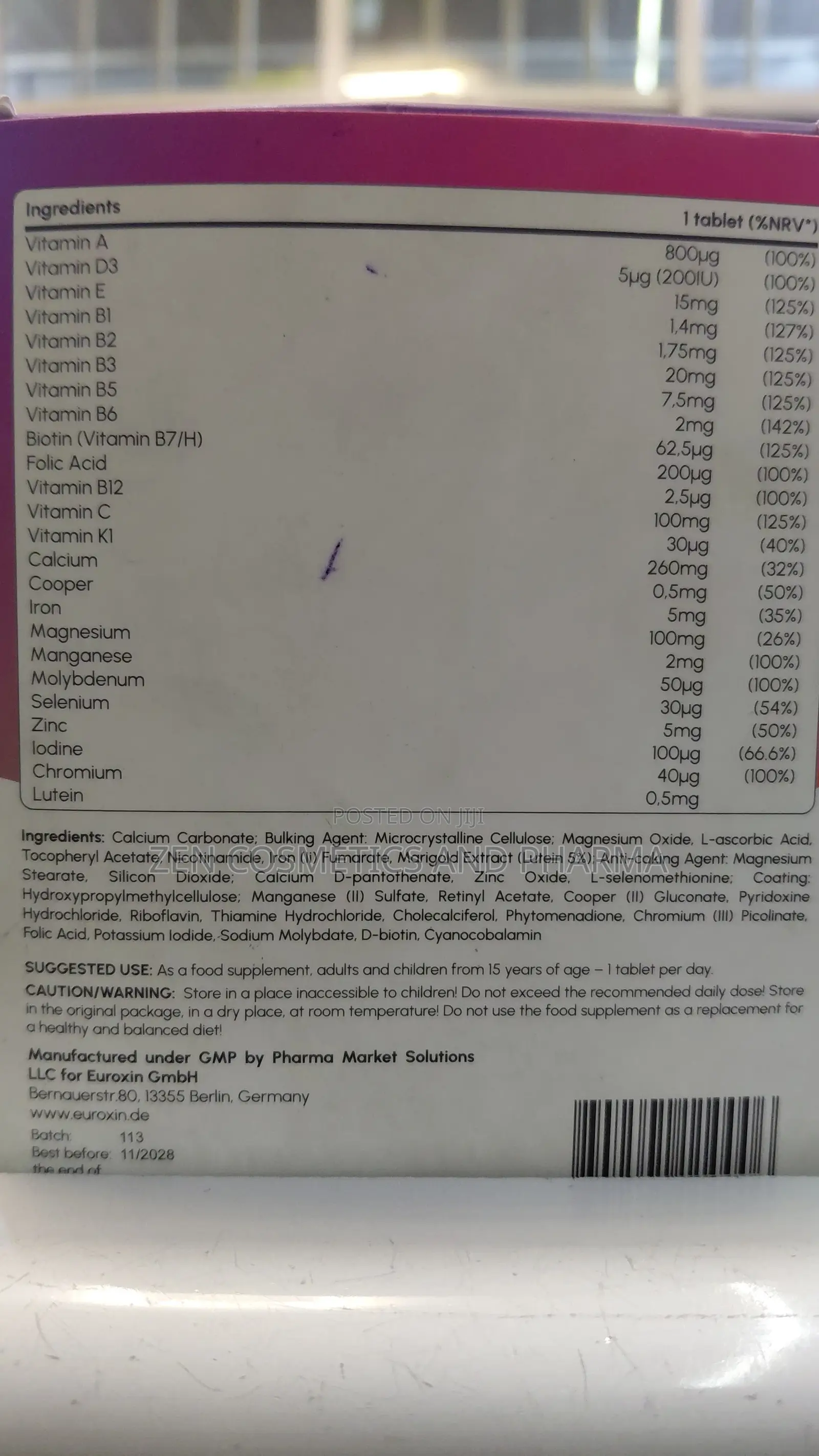 Euroxin Multivitamins and Minerals From Germany