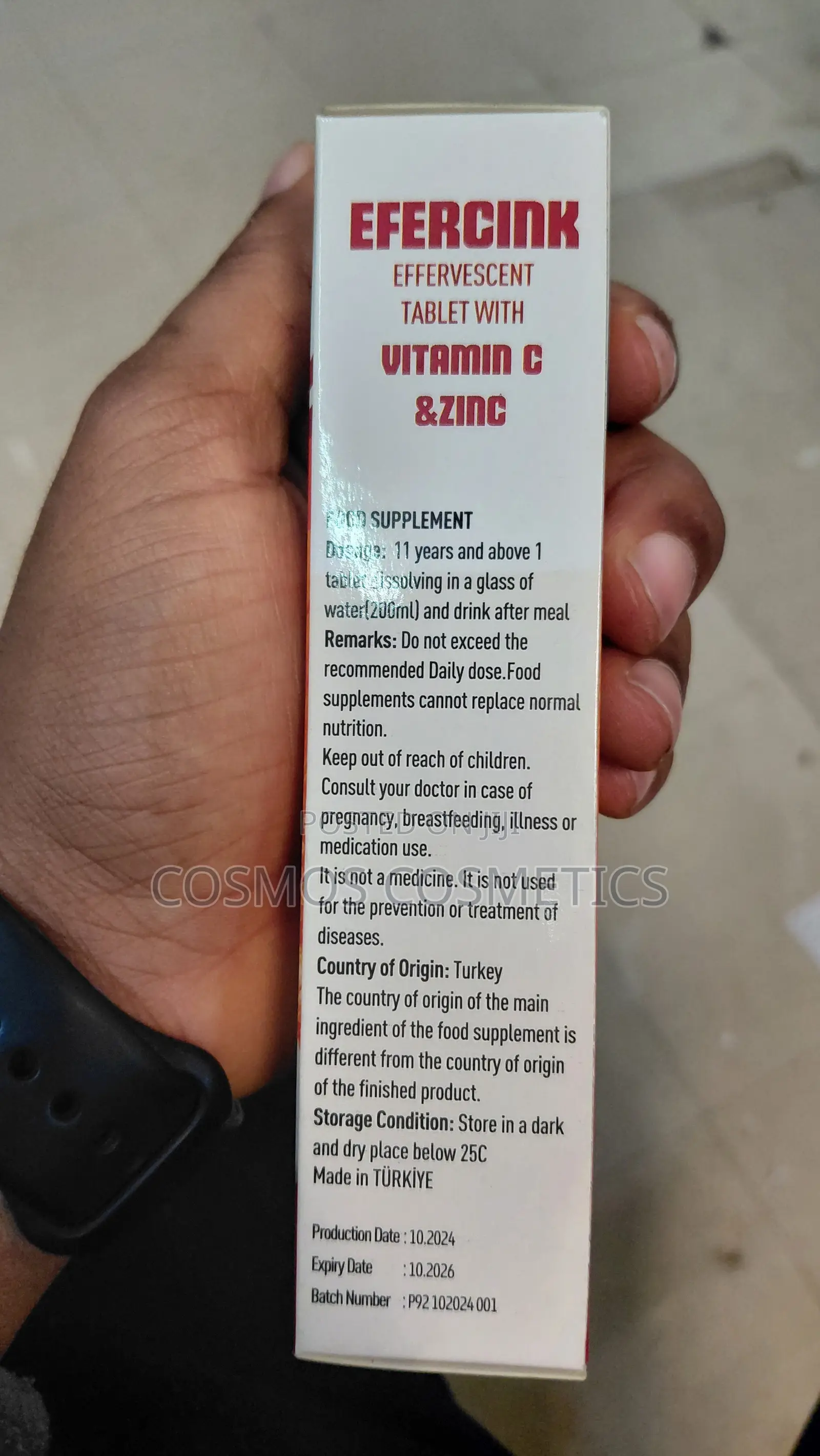 NAR Pharma Vitamin C + Zinc Effervescent Tablets From Turkey
