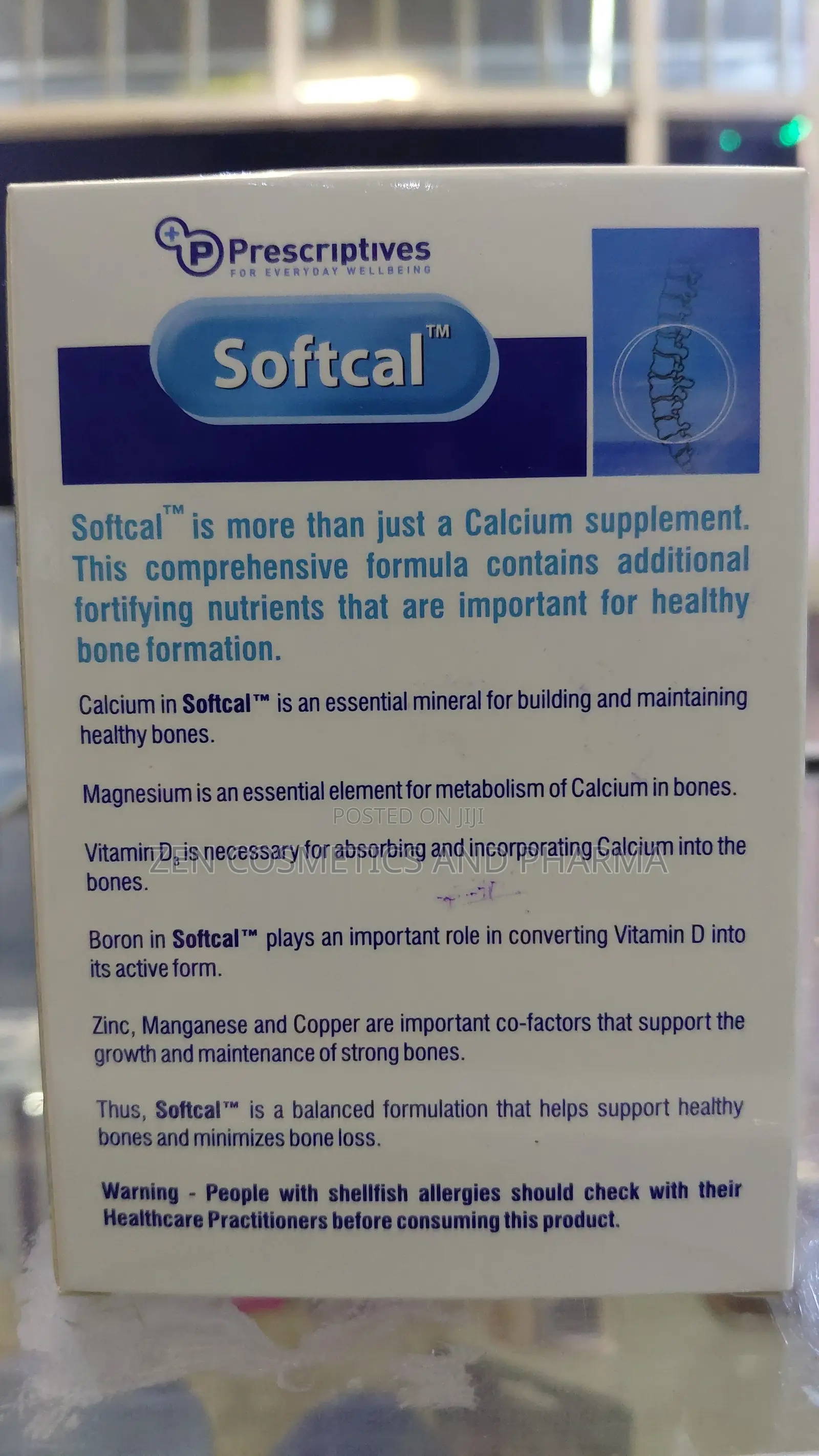 Softcal Calcium + Vitamin D3 + Minerals for Bone Health and Strength