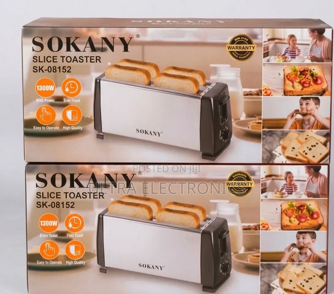 Sokany 4-Slice Electric Toaster – Sk-08152 Fast Toasting