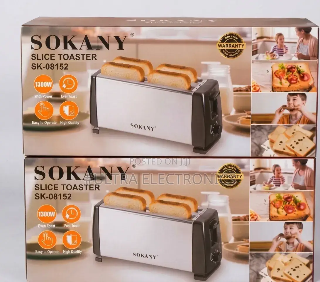 Sokany 4-Slice Electric Toaster – Sk-08152 Fast Toasting