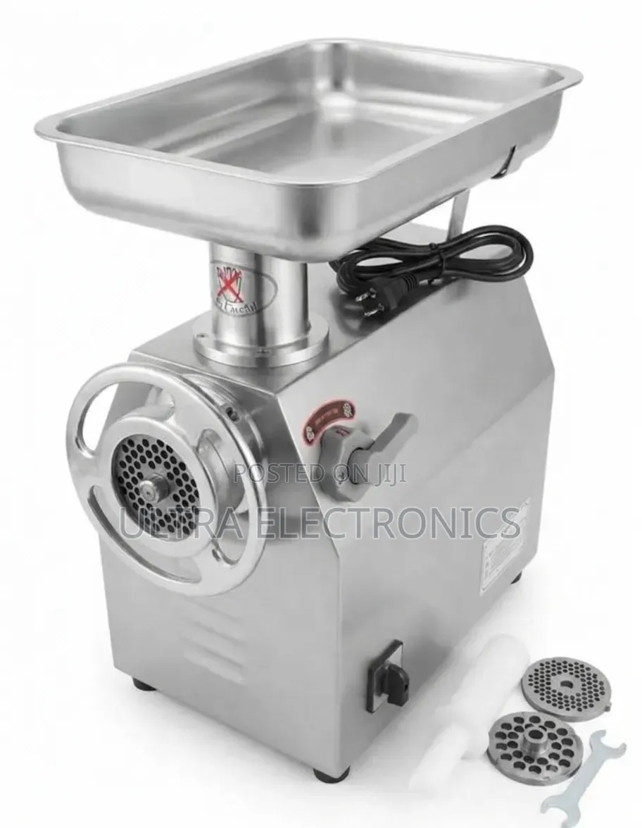 COMMERCIAL-GRADE ELECTRIC MEAT GRINDER Powerful • Stainless Steel •