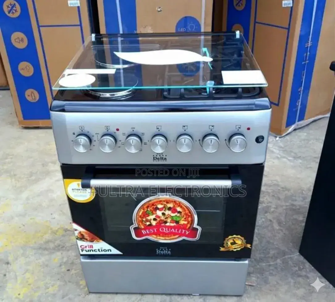 DELTA 60×60 2 Gas Burners + 2 Electric Burners | Oven | Stylish Design