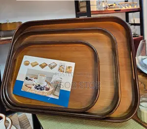 3 Pic Wooden Serving Tray | ባለ 3 የእንጨት ሰርቪስ