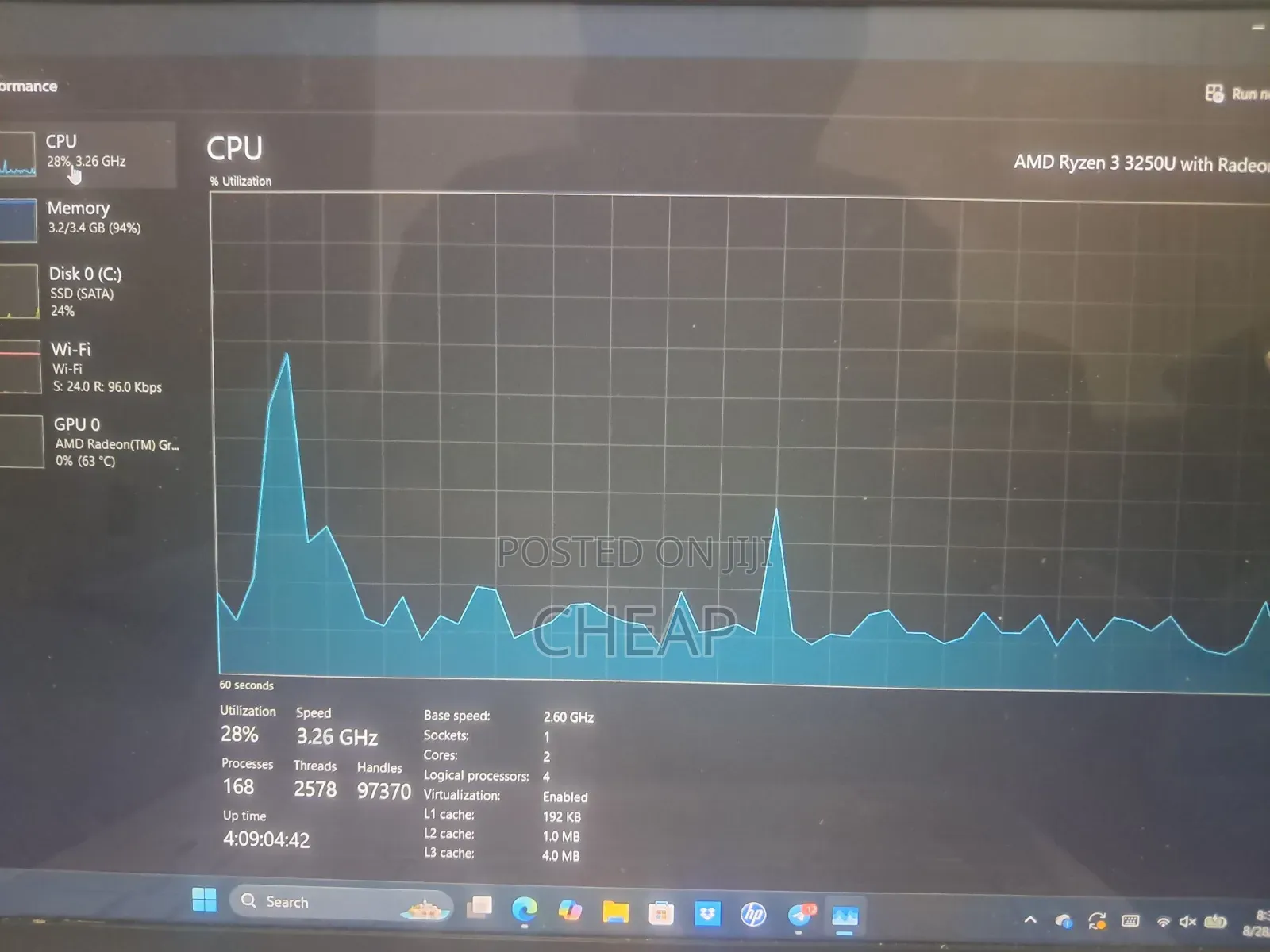New Laptop HP Stream Notebook 4GB AMD Ryzen 3 SSD 128GB