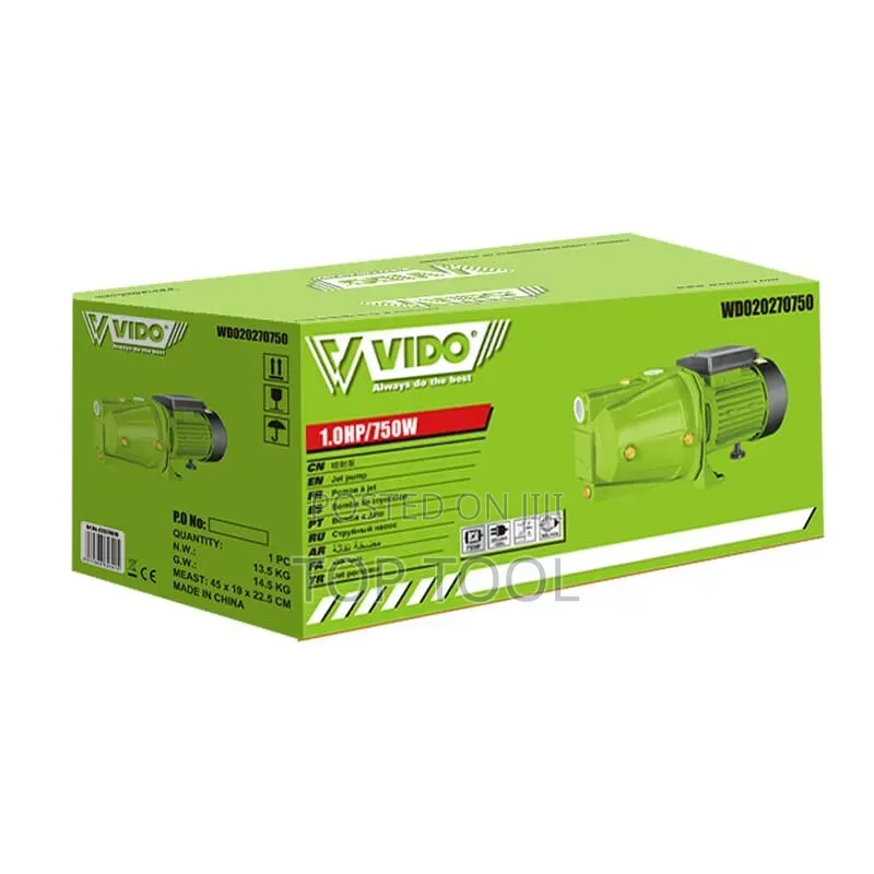 ,VIDO 1HP Jet Water Pump ( ኃይል: 750w / 1 HP