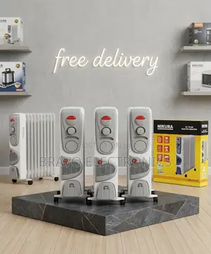 Nikura 13-Fin Oil-Filled Room Heater | 2500w + 400w Turbo Fan