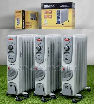 Nikura Room Heater 13-Fin Oil Filled Radiator Heater With Turbo Fan