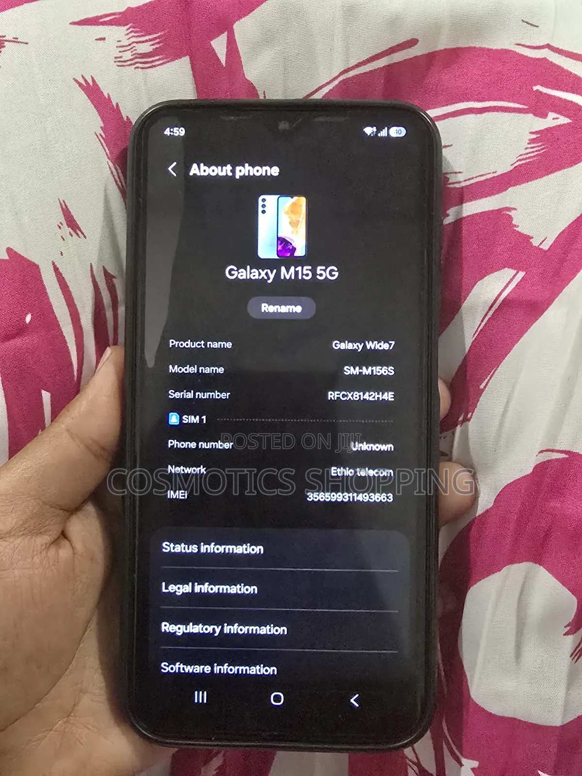 New Samsung Galaxy M15 128 GB Blue