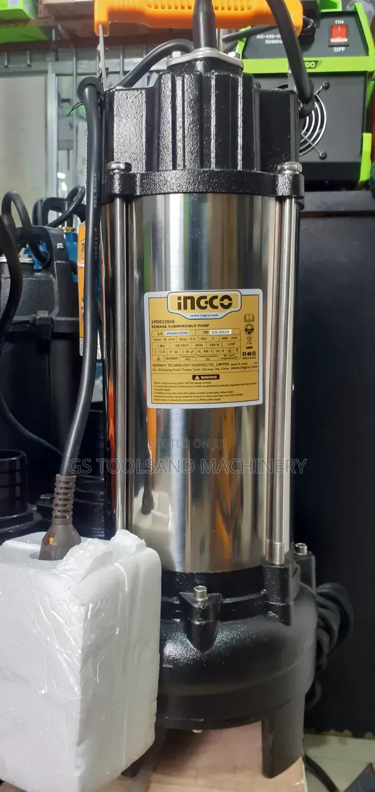 Ingco 3hp Submerseble Pamp