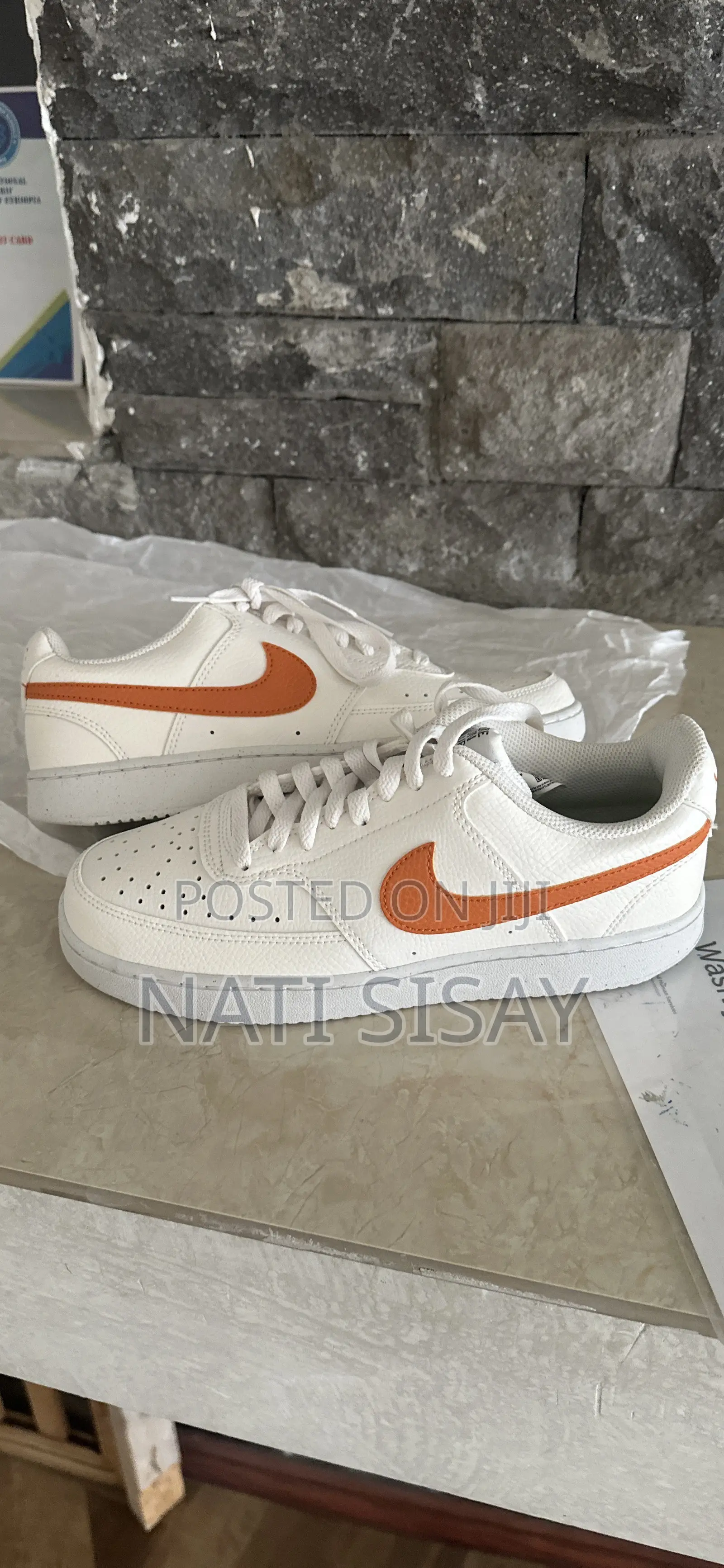 Nike Court Vision Low Next Nature - Sail/Safety Orange