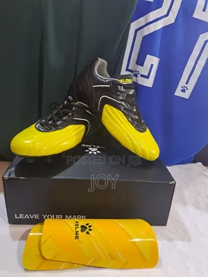 KELME Professional Football Cleats – Black Yellow | Brand New