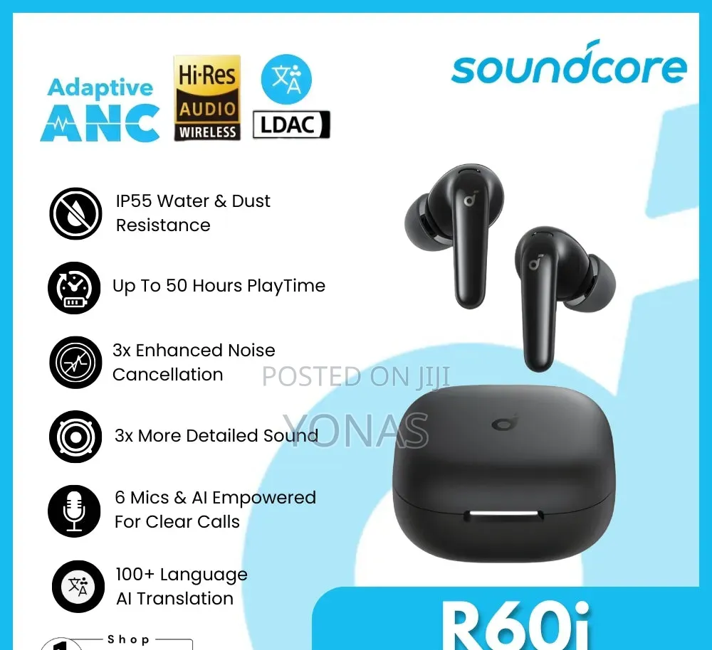 Soundcore R60i NC by Anker — Powerful Sound, Smarter Noise Control!