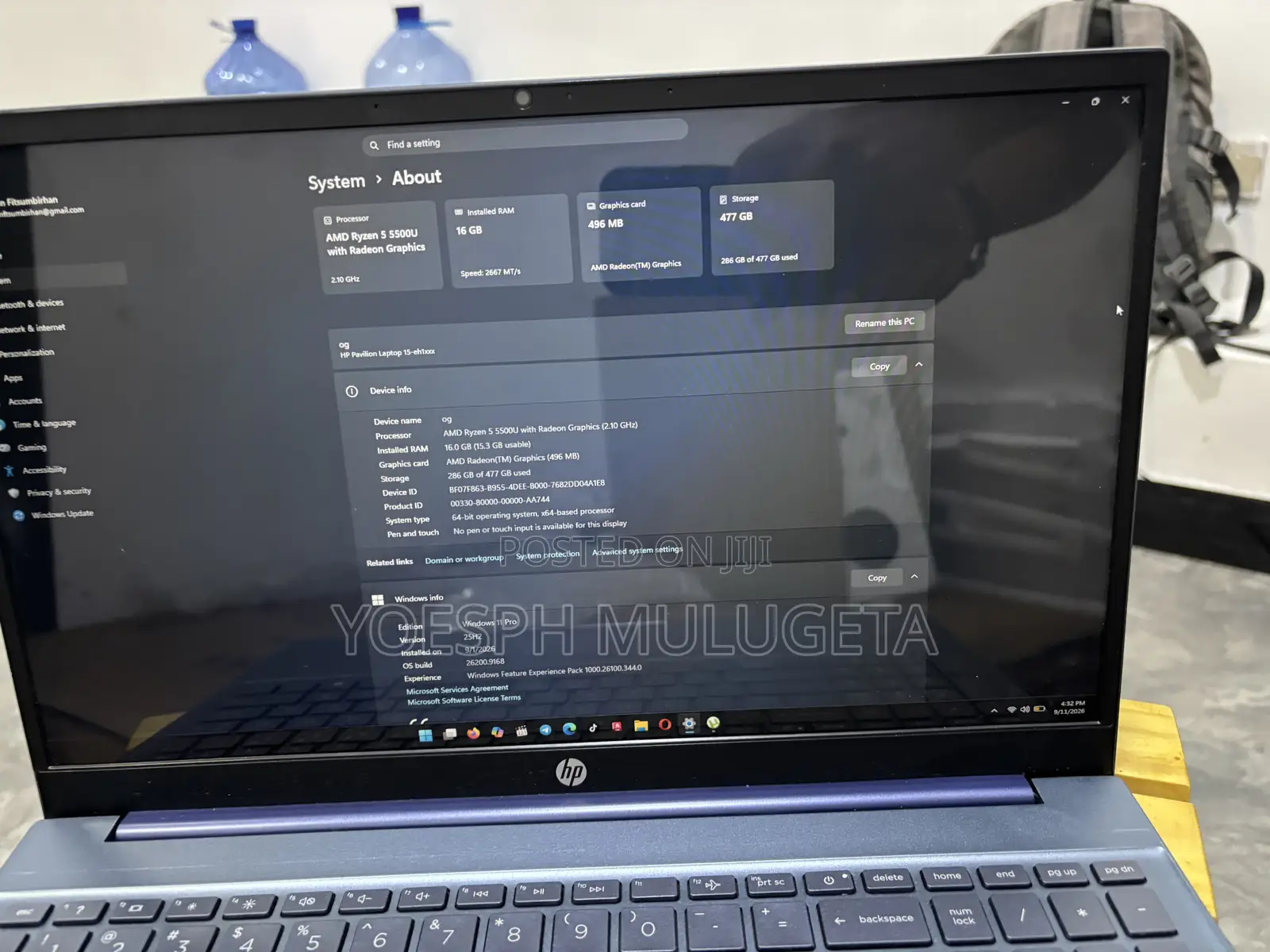 Laptop HP 550 16GB Intel Core i7 SSD 16 GB