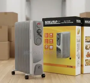 Nikura 9-Fin Oil-Filled Room Heater With Fan | 2000w + 400w