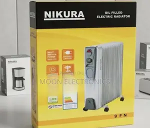 Nikura 9-Fin Oil-Filled Room Heater With Fan | 2000w + 400w