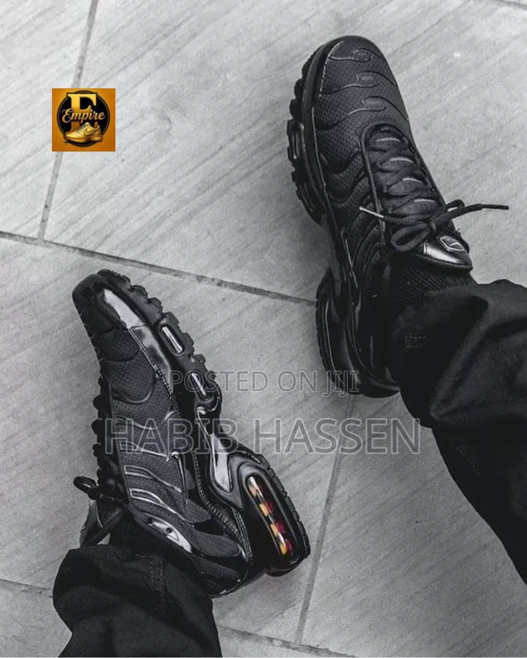 Nike #Air_Max Plus TN “#Triple_Black” #Low Shoes for Men's