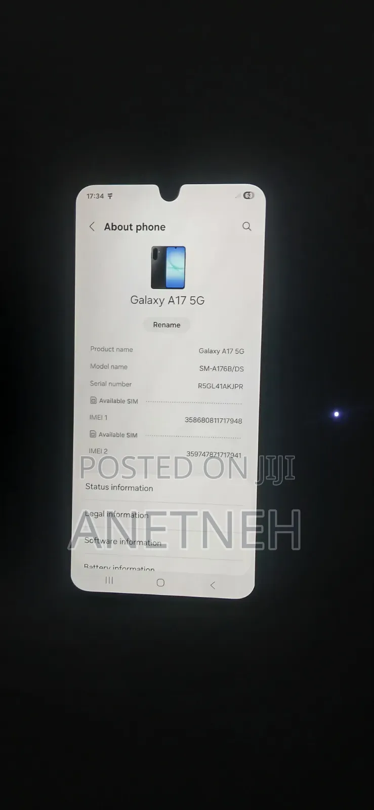 New Samsung Galaxy A17 256 GB Black