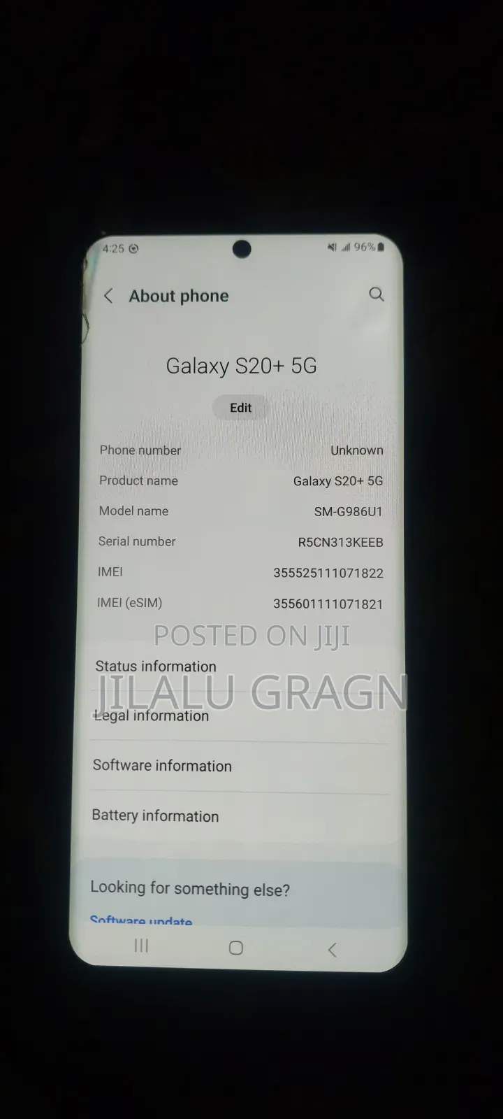 Samsung Galaxy S20+ 128 GB Black