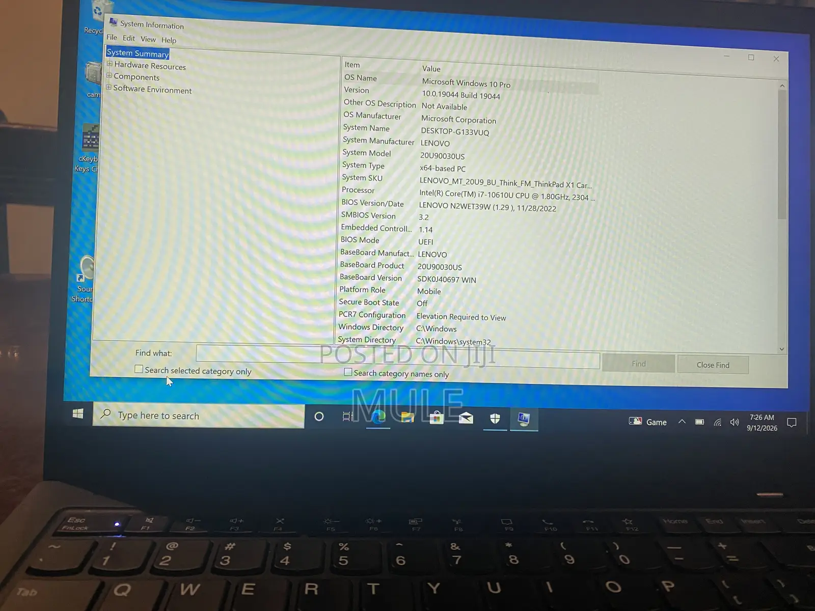 New Laptop Lenovo ThinkPad X1 Carbon 16GB Intel Core i7 SSD 256GB