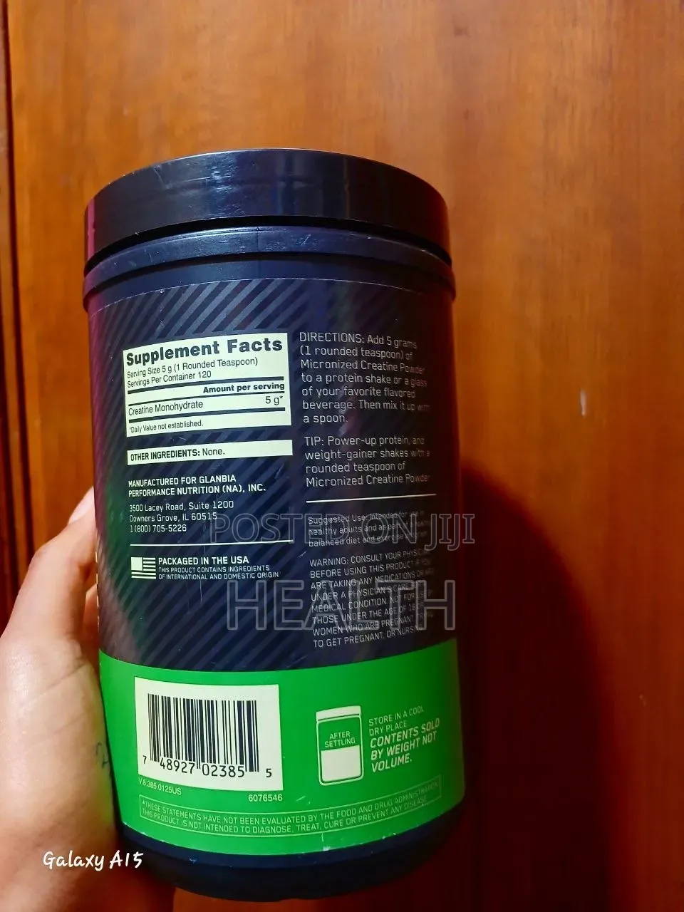 Optimum Nutrition's 600gm Best Micronized Creatine 120 Servings