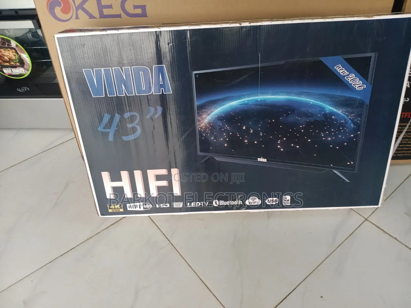 Vinda Smart Led TV 43 Inch Andraid Doubel 2026 Hi Fi Speaker New