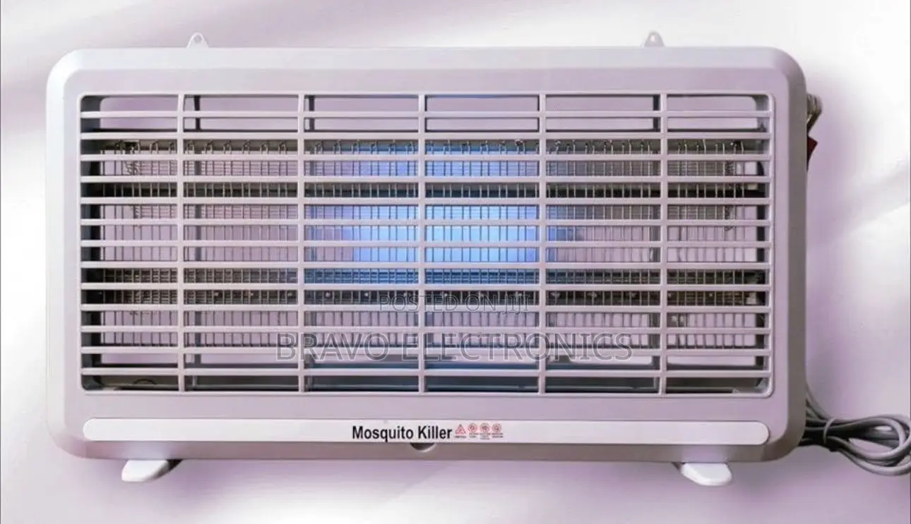 Electric Insect Killer Featuring Blue UV-A Lamps Attracting Pests