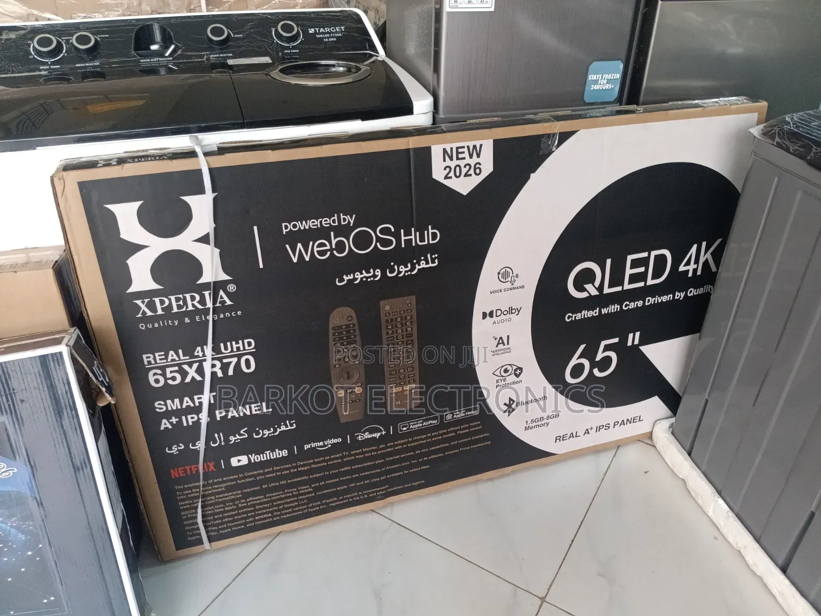Xperia Smart Qled TV 65 Inch Andraid Framless 2026 Hifi Speaker