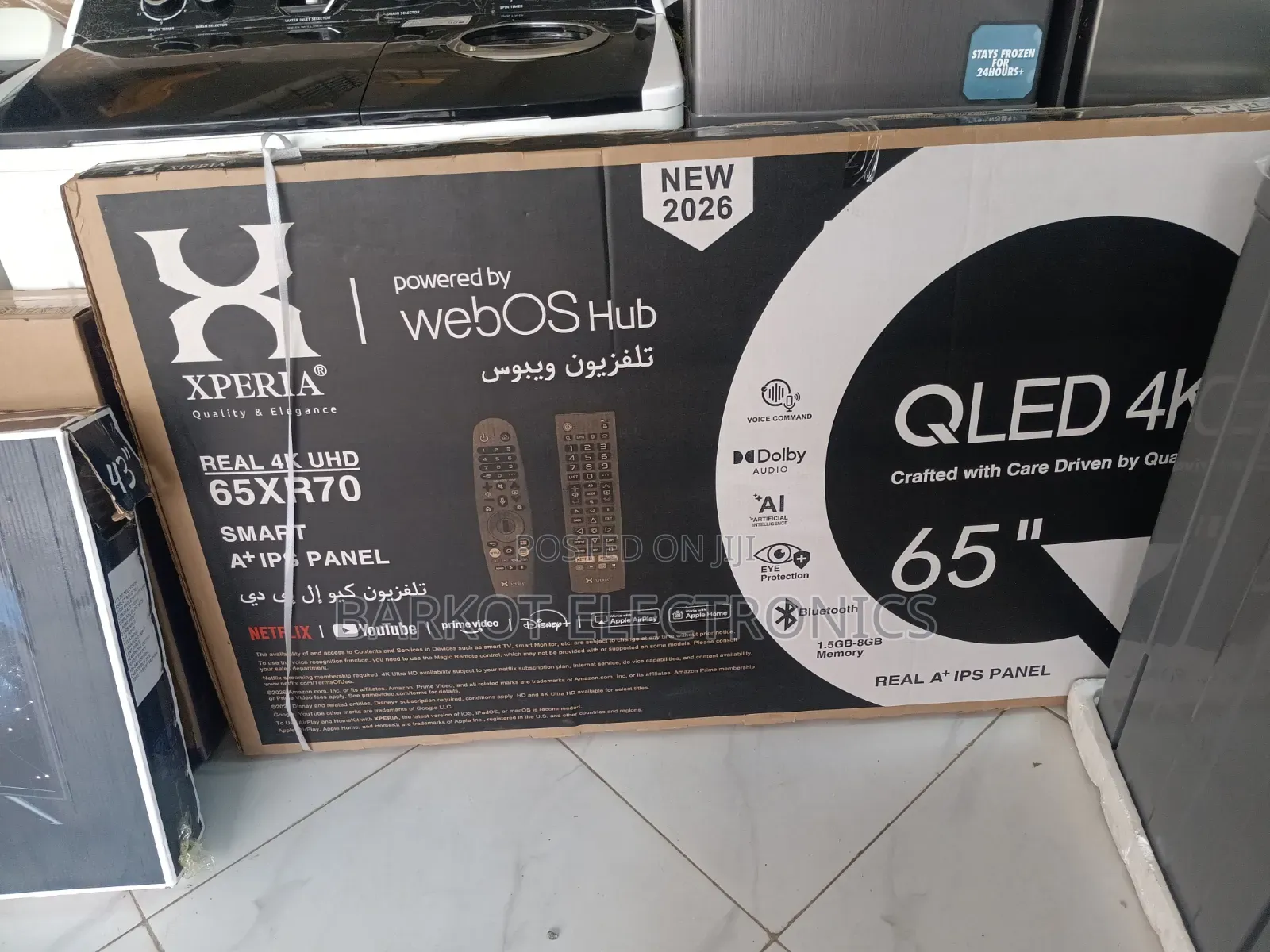 Xperia Smart Qled TV 65 Inch Andraid Framless 2026 Hifi Speaker