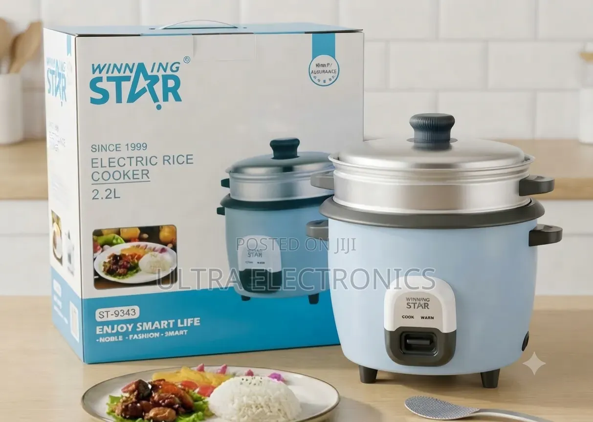 WINNING STAR ST-9343 Electric Rice Cooker 2.2L – Stylish Smart