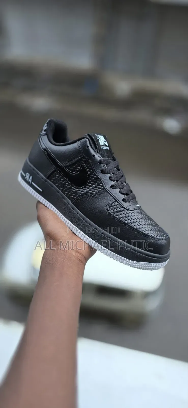Black Woven Nike Air Force 1 Low