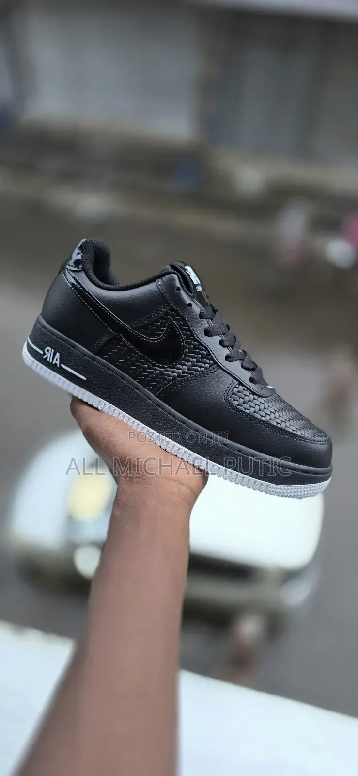 Black Woven Nike Air Force 1 Low