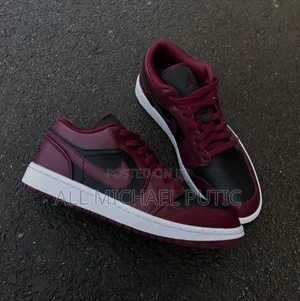 Nike Air Jordan 1 Low Black and Burgendy