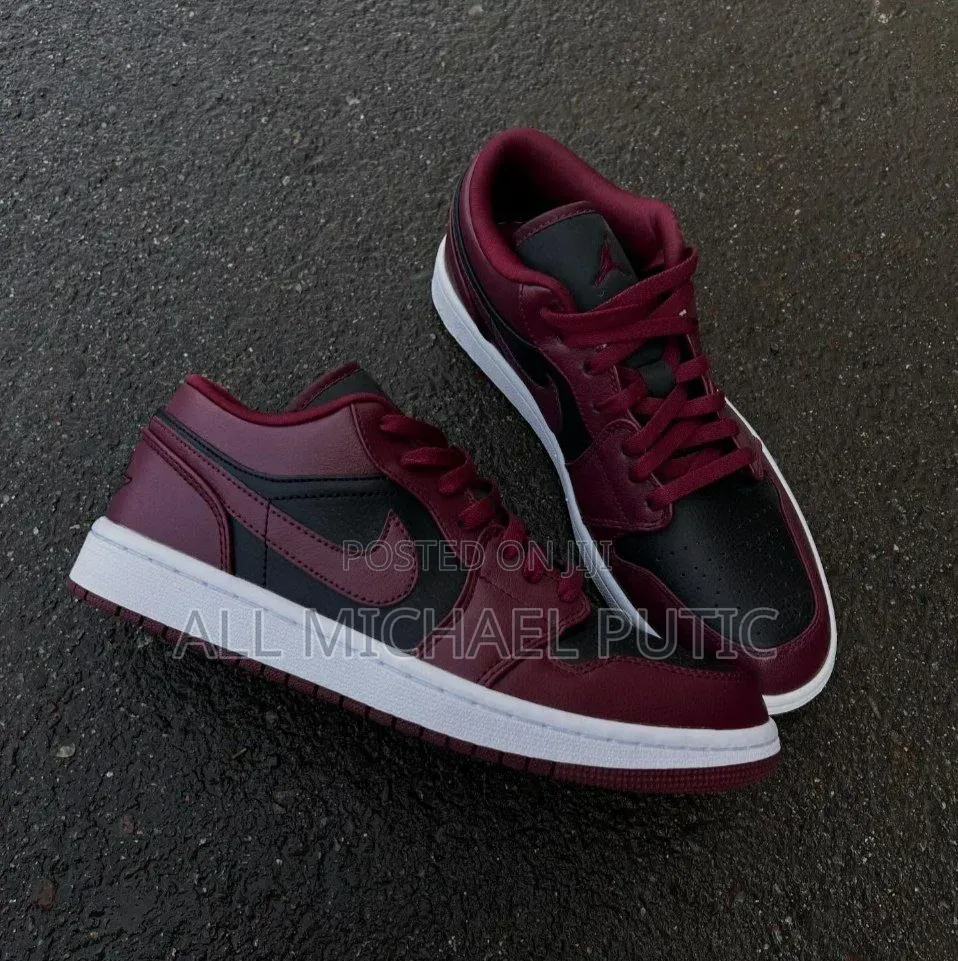 Nike Air Jordan 1 Low Black and Burgendy
