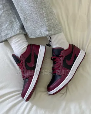Nike Air Jordan 1 Low Black and Burgendy