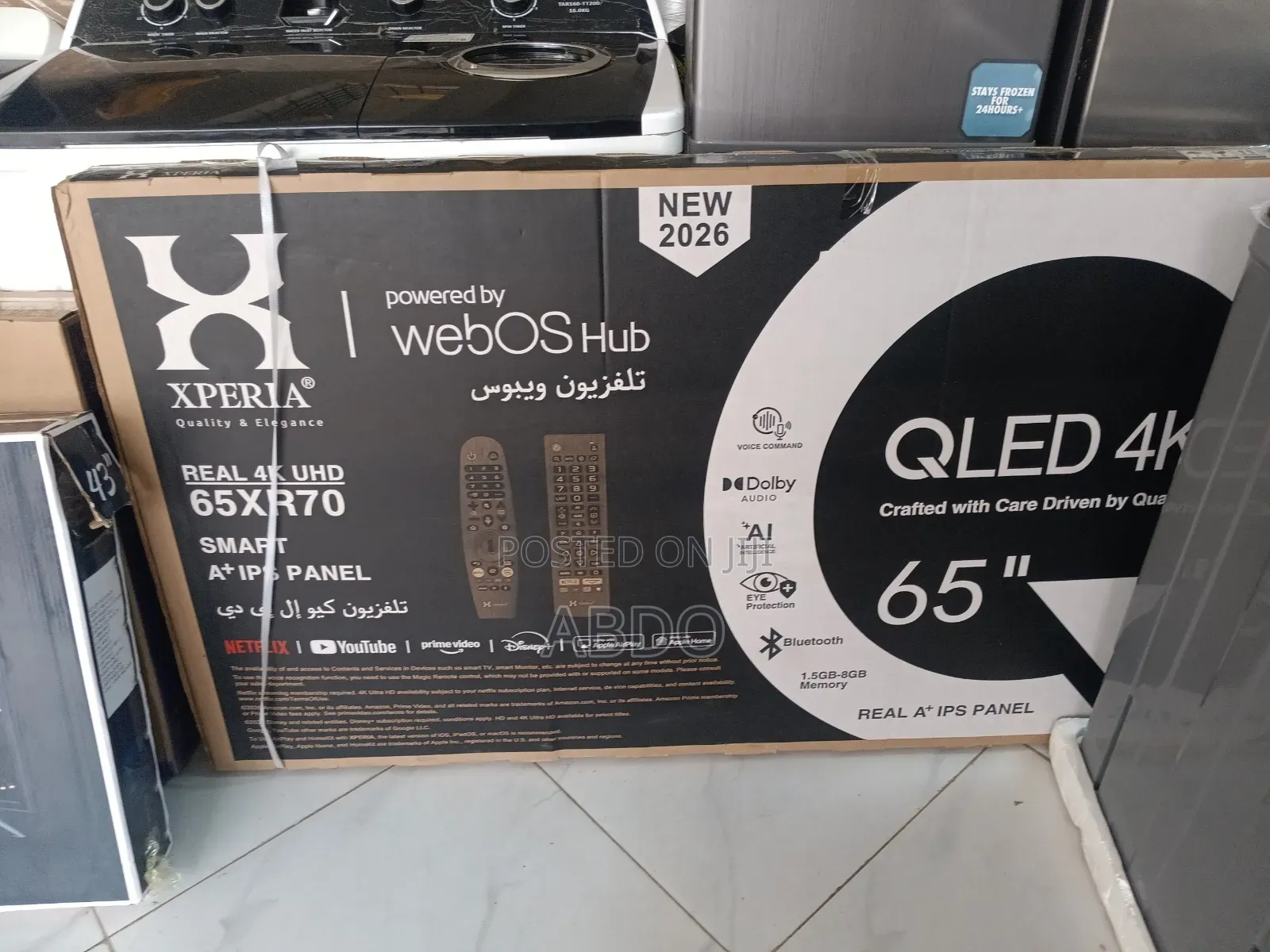 Xperia Smart Qled TV 65 Inch Websos TV 2026 Model Hifi Speaker