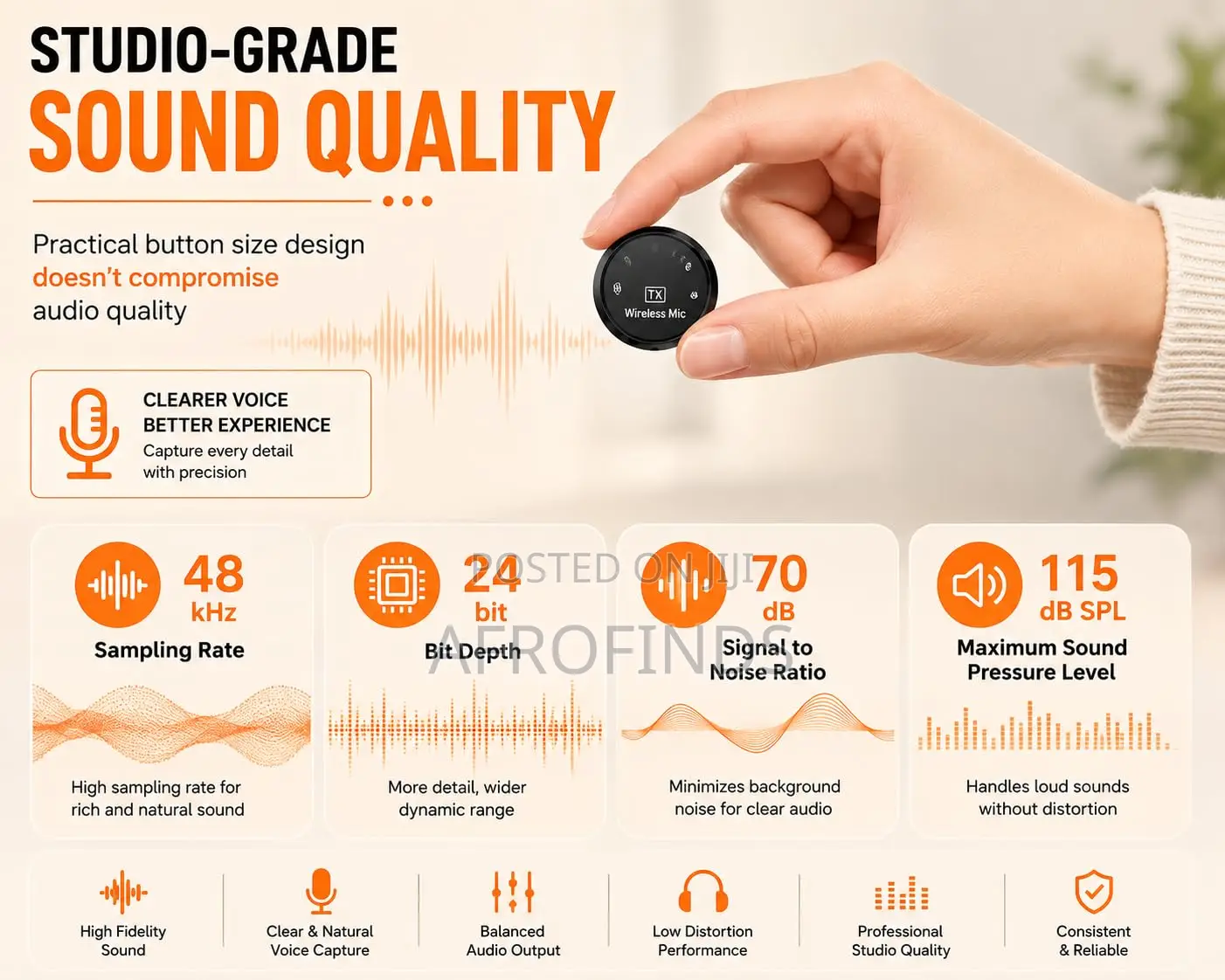 Q8 2.4GHz Wireless Mic: Noise-Canceling Plug-and-Play!