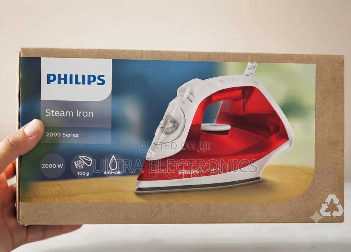 PHILIPS 2000 Series Steam Iron 2000W – Anti-Calc | 100g Steam