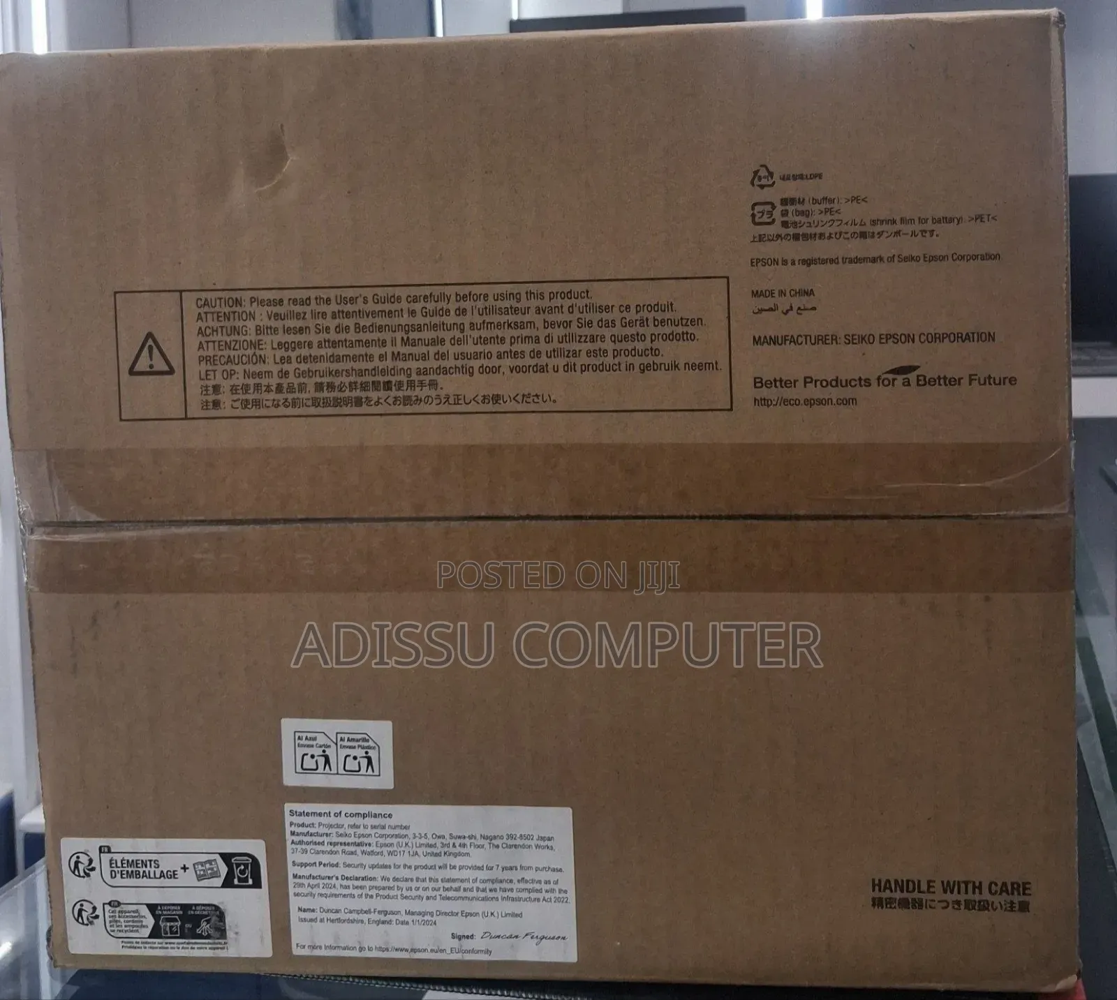 Brand New Packed With Cartoon Epson Projector