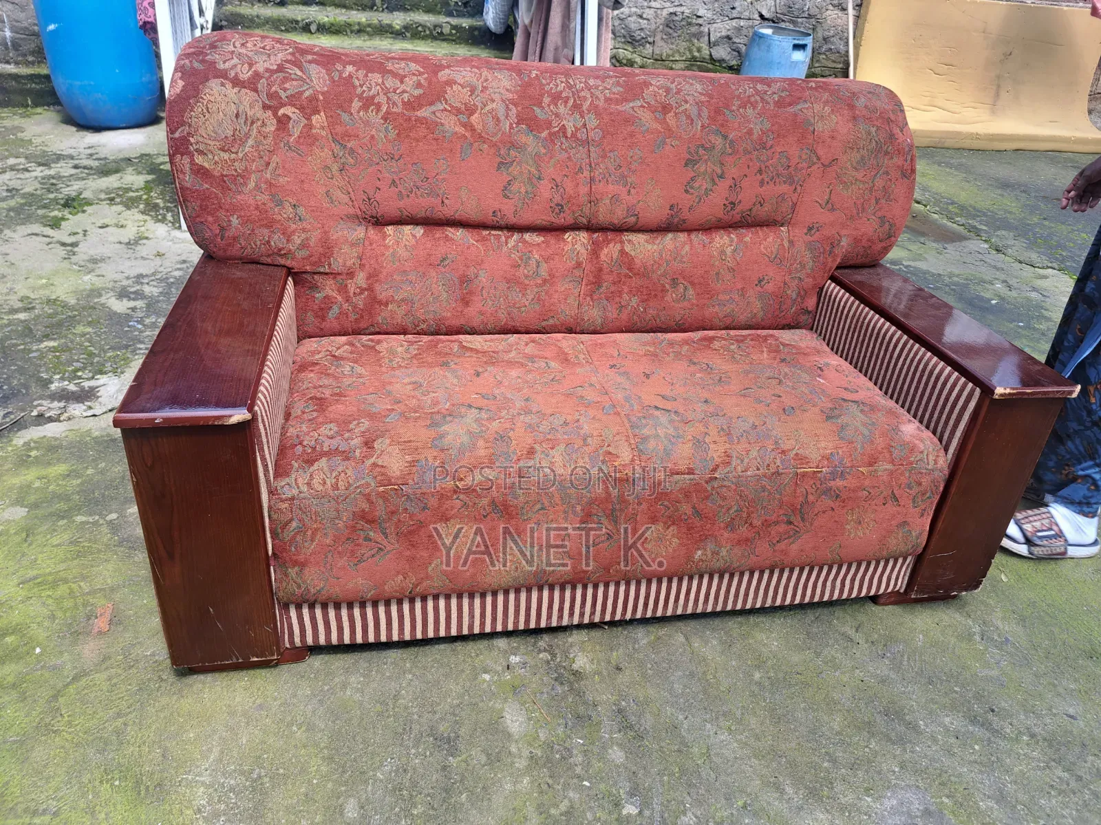 Burgundy Sofa