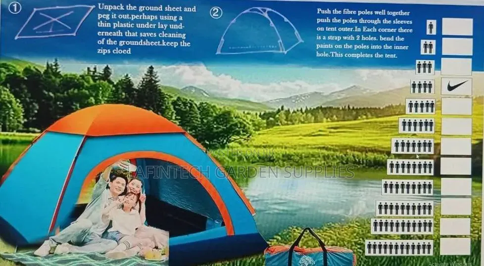 Waterproof Camping Tent (2Person) የ 2ስው ድንኳን